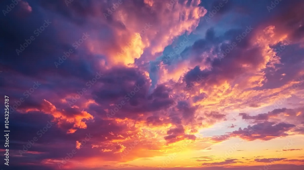 Stunning Sunrise with Layered Clouds and Vibrant Hues Stunning Sunrise with Layered Clouds and Vibrant Hues