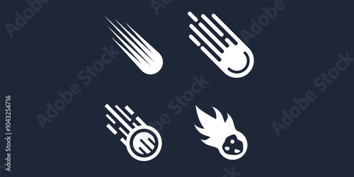 Set collection of Comet meteor logo vector icon illustration design