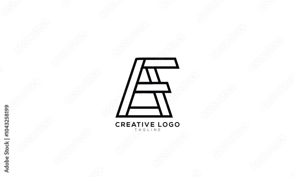 Fototapeta premium EAT EA FA Abstract initial monogram letter alphabet logo design