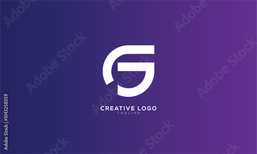 GT TG GJ JG Abstract initial monogram letter alphabet logo design
