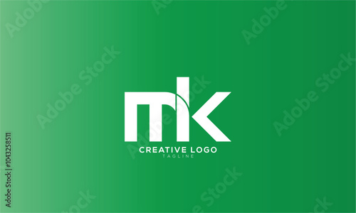 MK Abstract initial monogram letter alphabet logo design photo