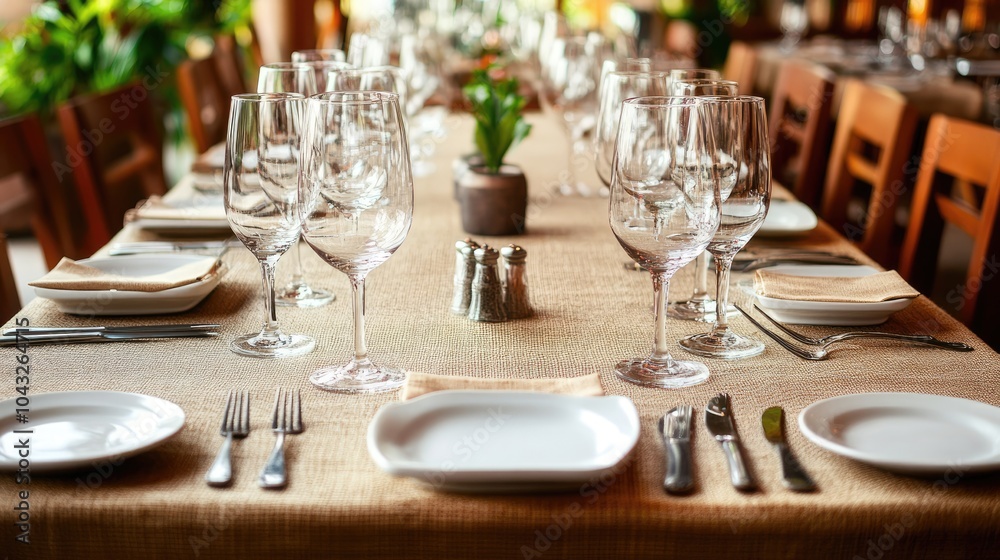 Elegant Table Setting for Fine Dining Experience Elegant Table Setting for Fine Dining Experience