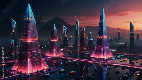 Abstract Futuristic Cityscape