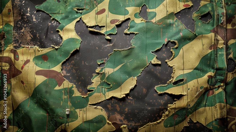 Classic Camouflage Pattern Background in Green and Brown Tones Classic Camouflage Pattern Background in Green and Brown Tones