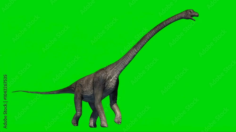 Brachiosaurus Walking On Green Screen 08 Brachiosaurus Walking On Green Screen 08