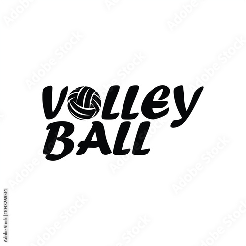 Volleyball Typography logo volleyball bundle design volleyball logo art