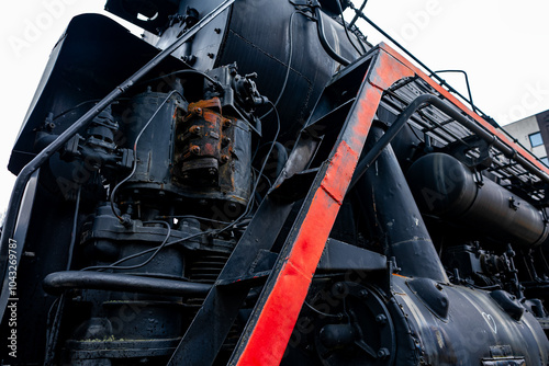 Part of Soviet old steam locomotive class L. photo