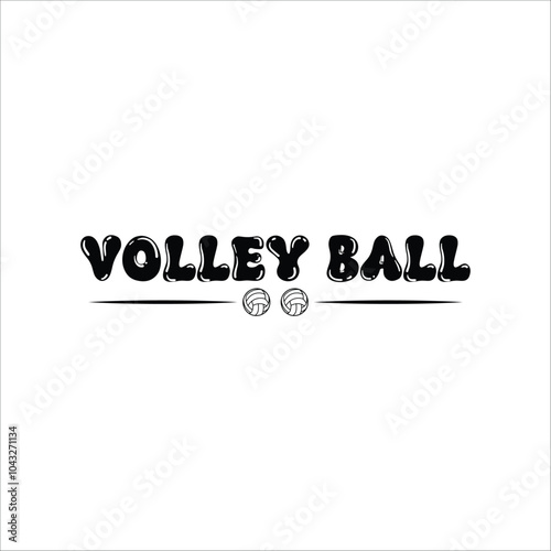 Volleyball Typography logo volleyball bundle design volleyball logo art