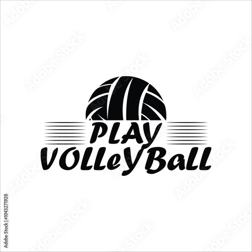Volleyball Typography logo volleyball bundle design volleyball logo art