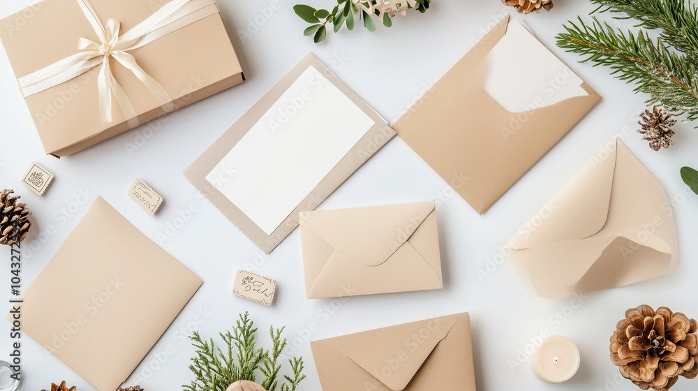 DIY Thanksgiving Invites Crafting Flat Layout