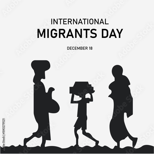 vector graphic of International Migrants Day good for national International Migrants Day celebration. flat design. flyer design.flat illustration.