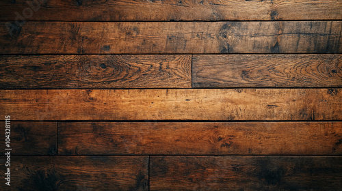 Surface of the old brown wood texture. Old dark textured wooden background. Top view.	