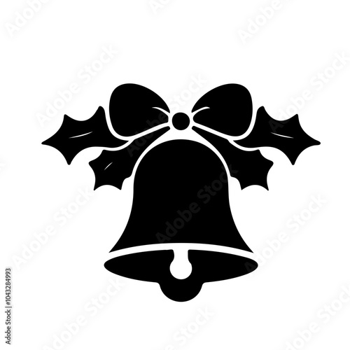 christmas bell with ribbon