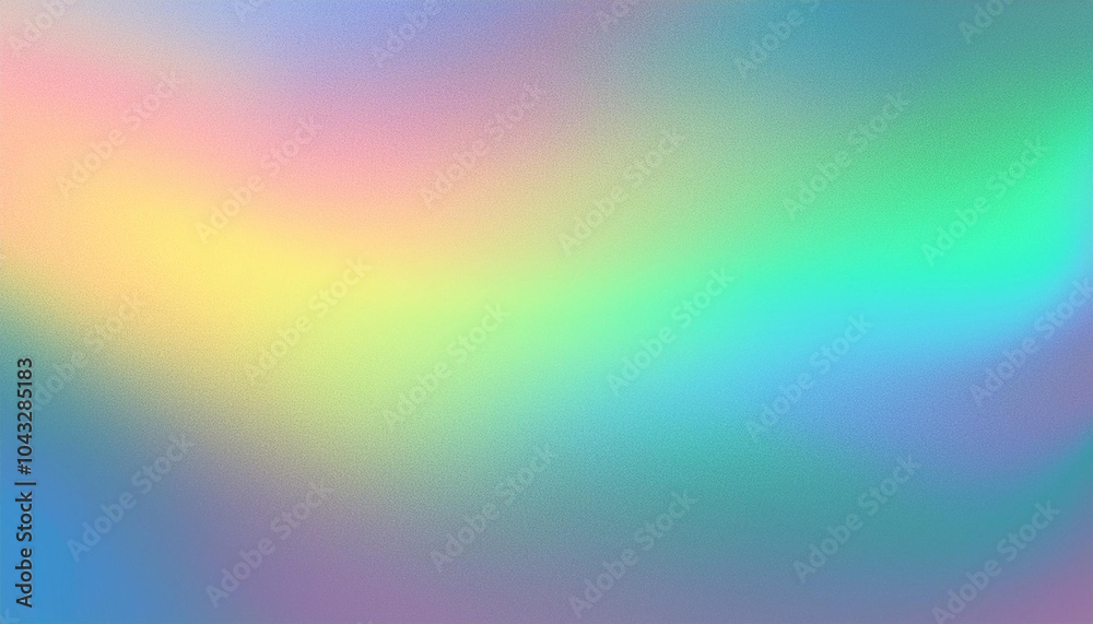 Obraz premium オーロラカラーのグラデーション、粒子ノイズエフェクトの抽象的背景