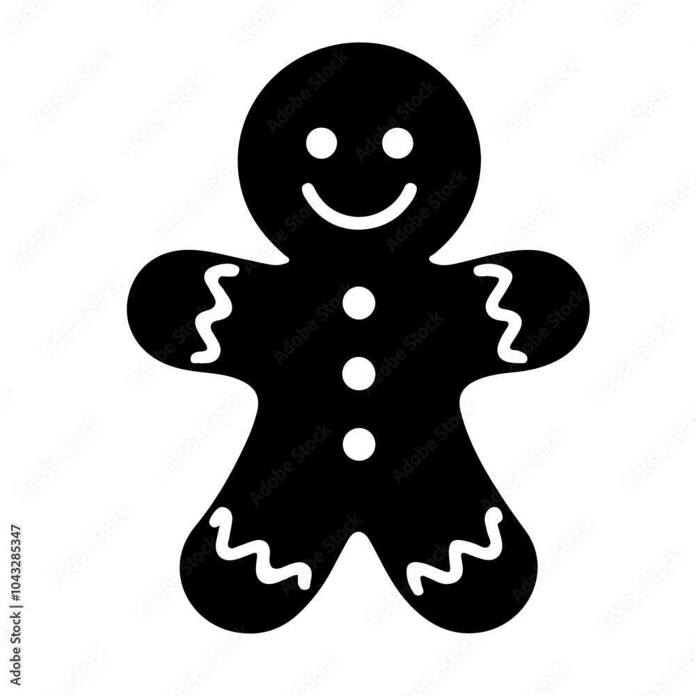 Festive Gingerbread Cookie Silhouette Festive Gingerbread Cookie Silhouette