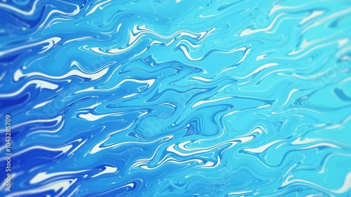 Blue Abstract Waves. Liquid Calm Abstract Background. Looped video.