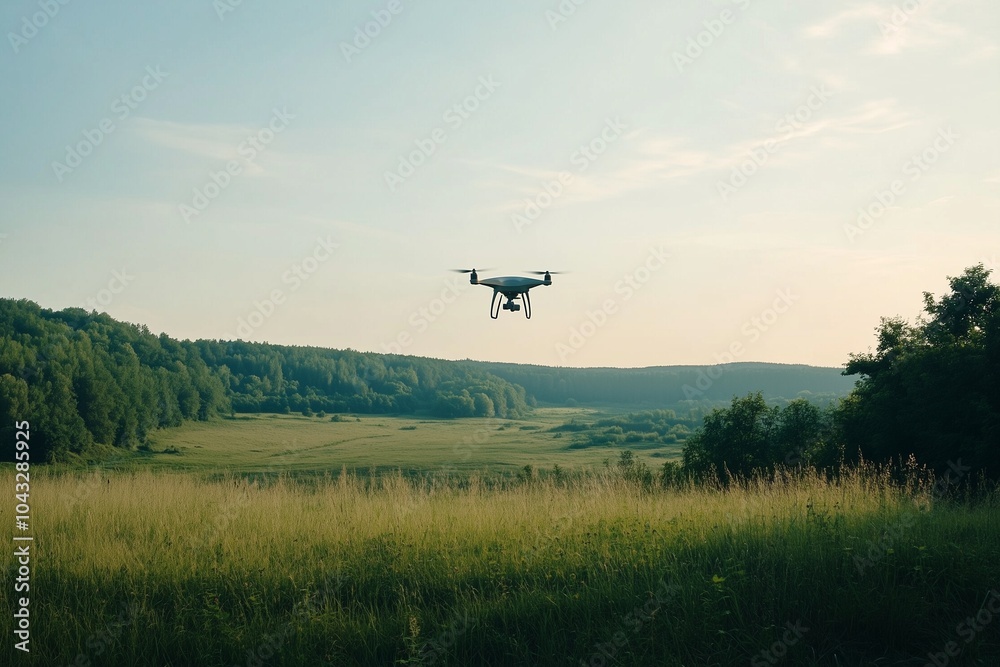 drone flying in the air by generative ai drone flying in the air by generative ai
