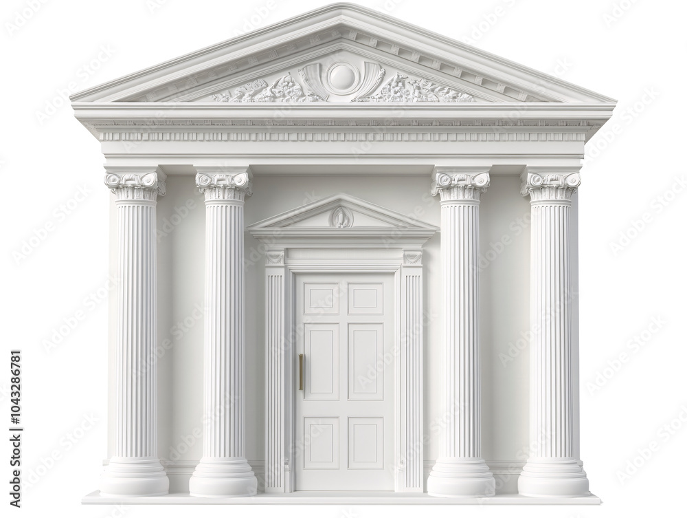 Obraz premium a white building with columns