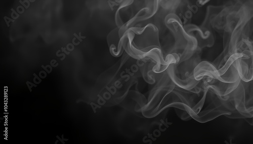 Wallpaper Mural Delicate trails of smoke intertwine and swirl in a serene display, creating an enchanting and dreamy ambiance against a deep black background Torontodigital.ca