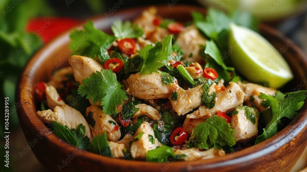 Spicy Chicken Salad with Fresh Herbs and Lime Spicy Chicken Salad with Fresh Herbs and Lime