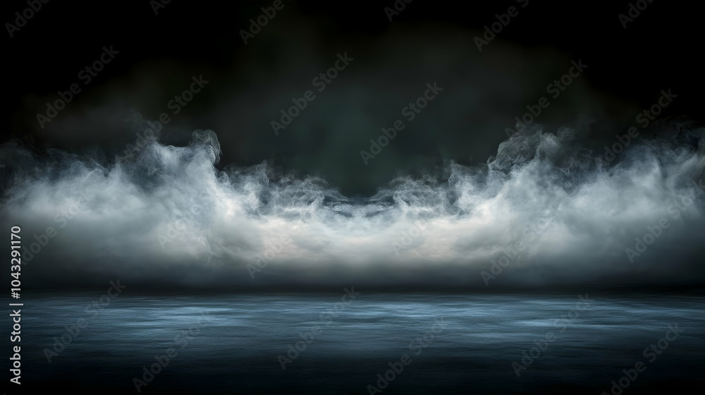 Abstract Background with Fog and Dark Surface Abstract Background with Fog and Dark Surface