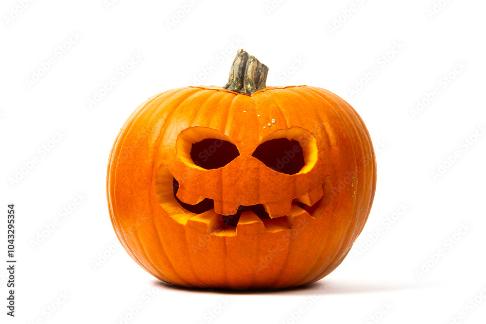 Real Jack O Lantern for halloween isolated on white background
Real Jack O Lantern for halloween isolated on white background