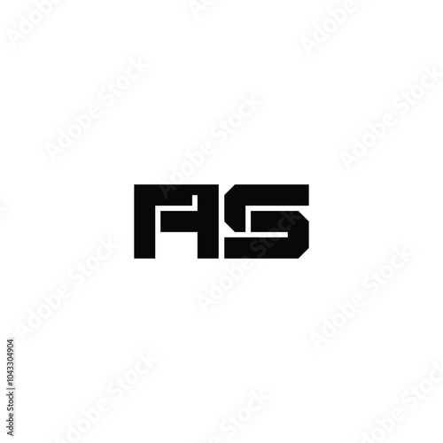Free Download AS monogram logo design letter text name symbol monochrome logotype alphabet character simple logo - GFXLoad