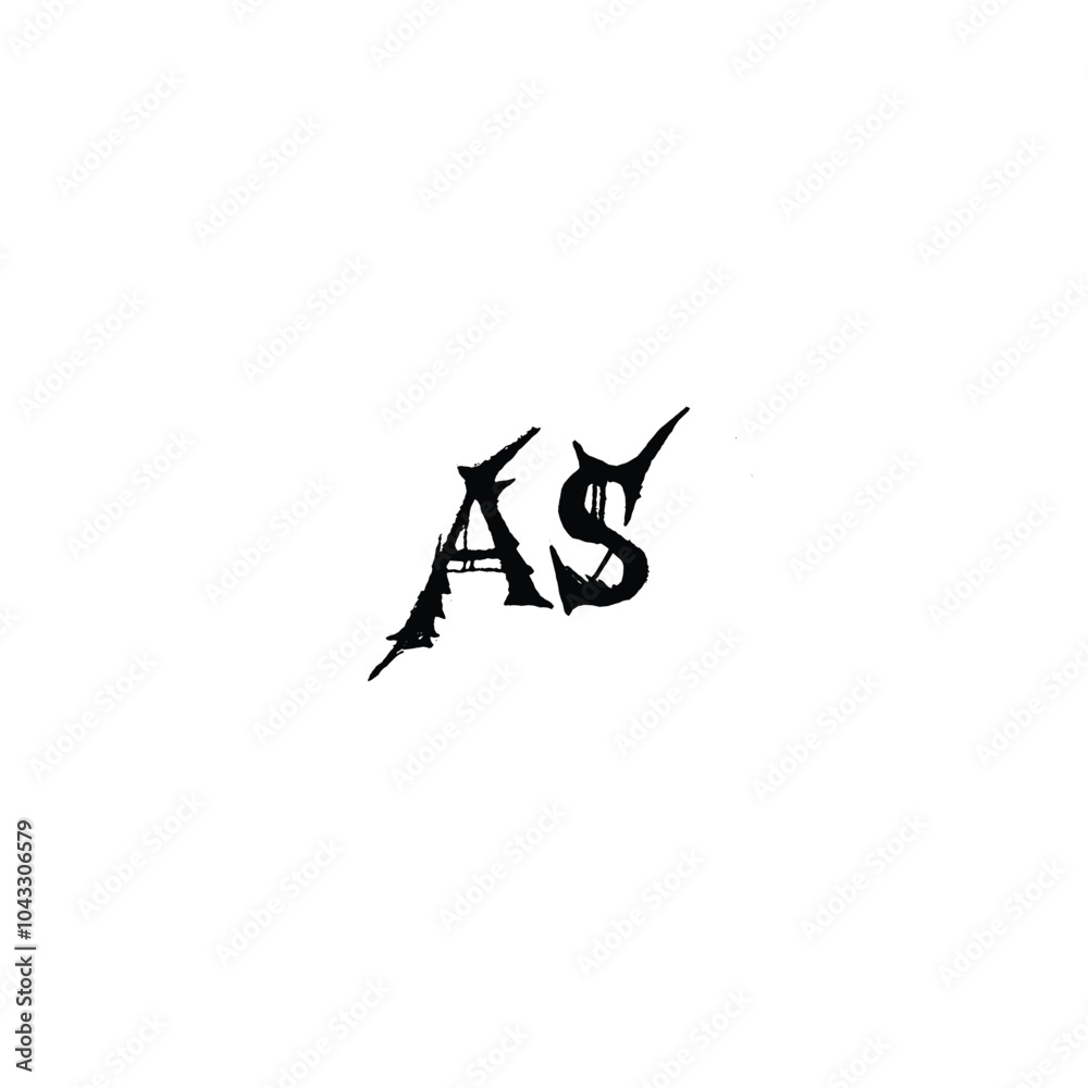 AS monogram logo design letter text name symbol monochrome logotype alphabet character simple logo AS monogram logo design letter text name symbol monochrome logotype alphabet character simple logo