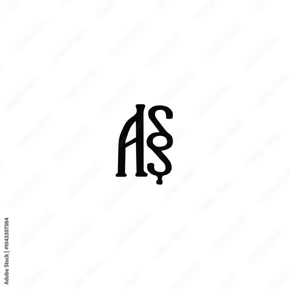 AS monogram logo design letter text name symbol monochrome logotype alphabet character simple logo AS monogram logo design letter text name symbol monochrome logotype alphabet character simple logo