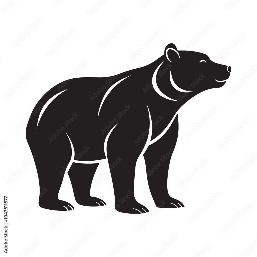 Fototapeta premium Black Bear Silhouette