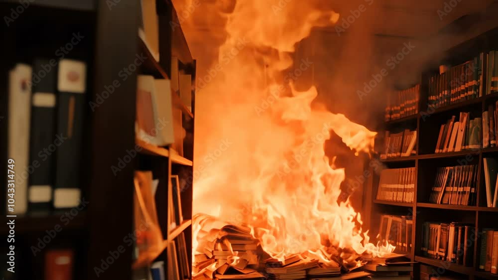 The devastating fire in a library has resulted in the tragic ...
