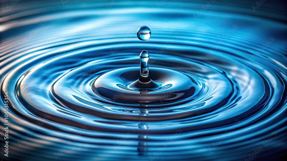 Ripple effect caused by water drops in pool Ripple effect caused by water drops in pool