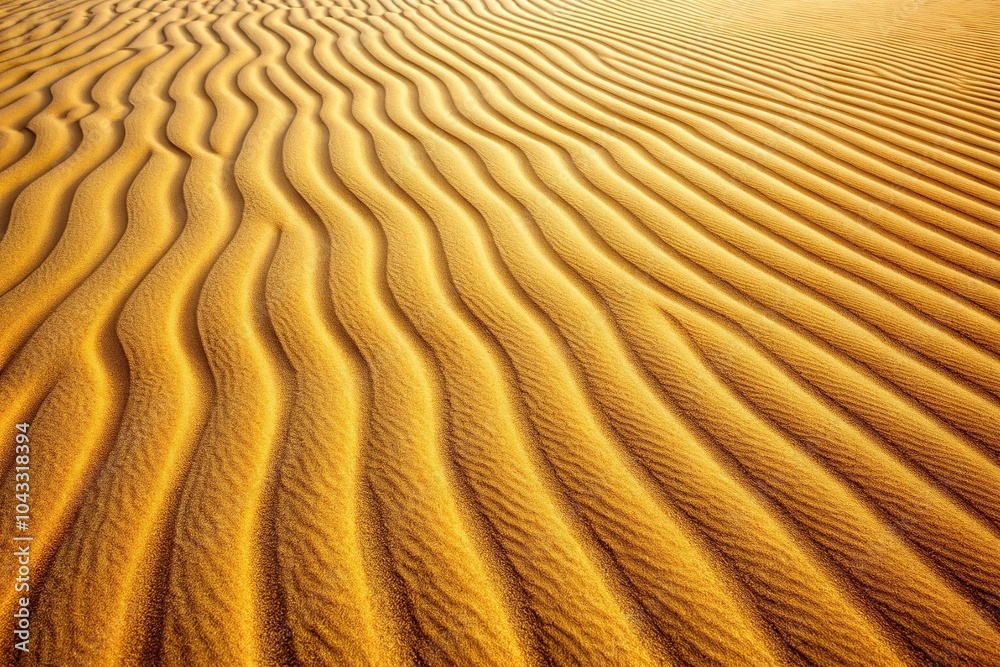 Rippled sand texture in medium shot perfect for serene desert themes Rippled sand texture in medium shot perfect for serene desert themes