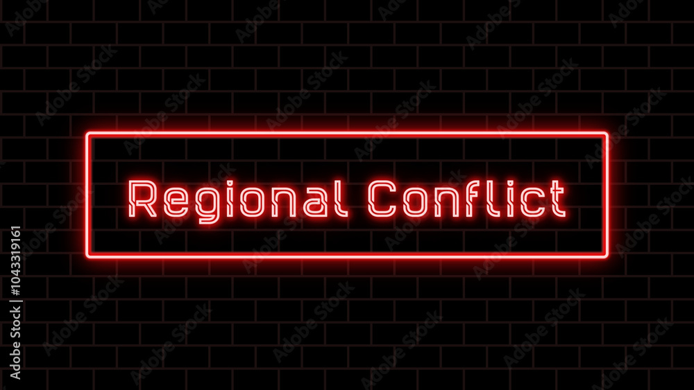 Regional Conflict のネオン文字 Regional Conflict のネオン文字