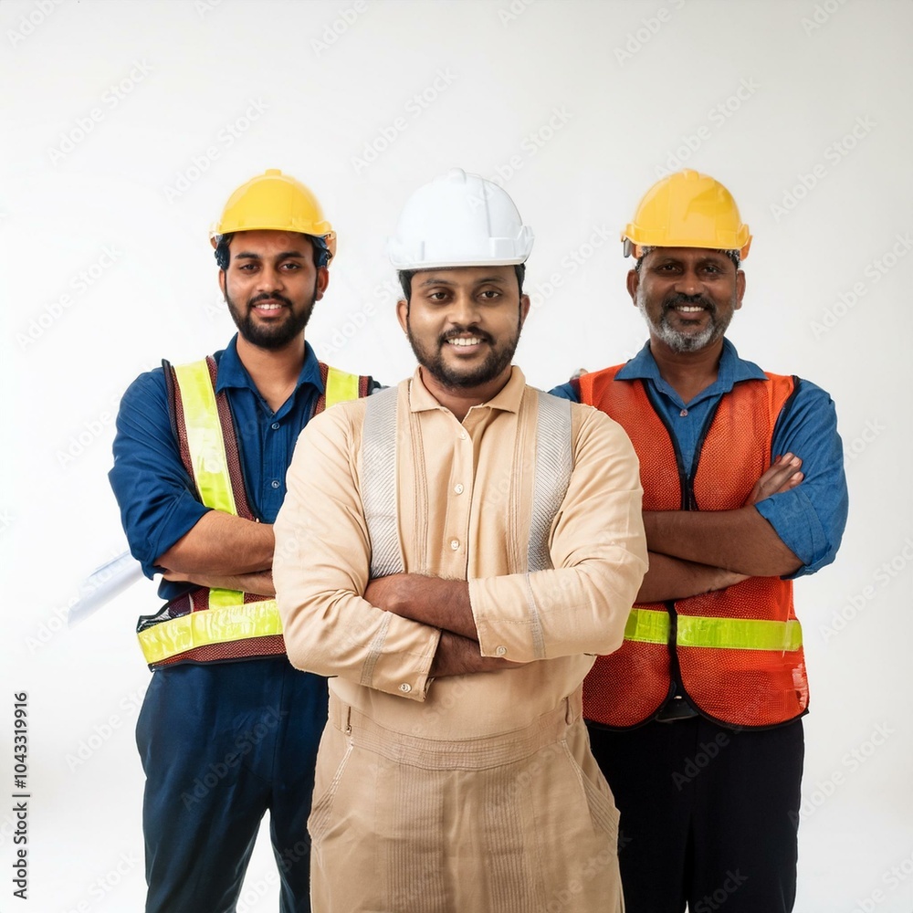 group of construction workers at building site, city landscape skyscrapers group of construction workers at building site, city landscape skyscrapers