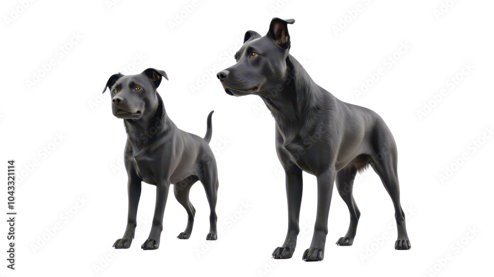 Fototapeta premium Black dog with expressive eyes