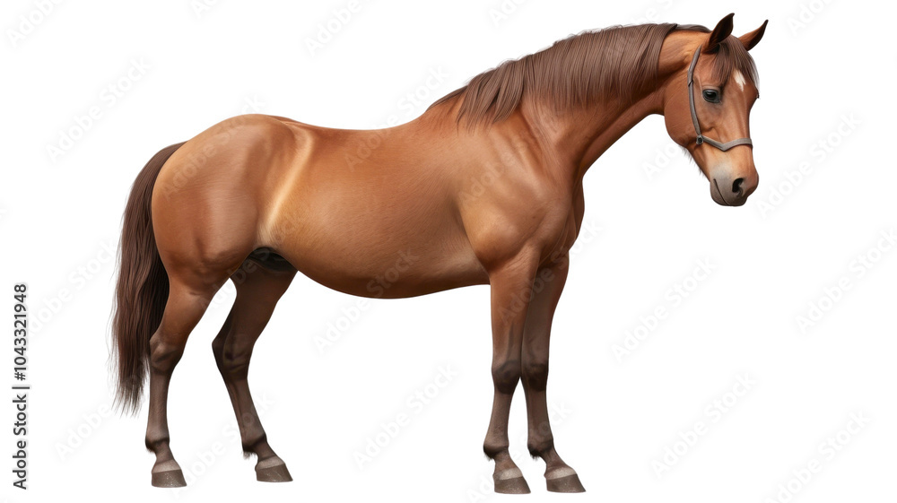 A brown horse standing A brown horse standing
