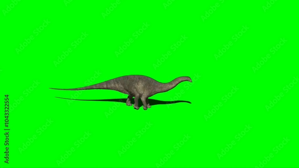 Apatosaurus Walking On Green Screen 03 Apatosaurus Walking On Green Screen 03