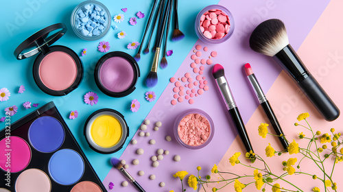 colorful make up Generated AI