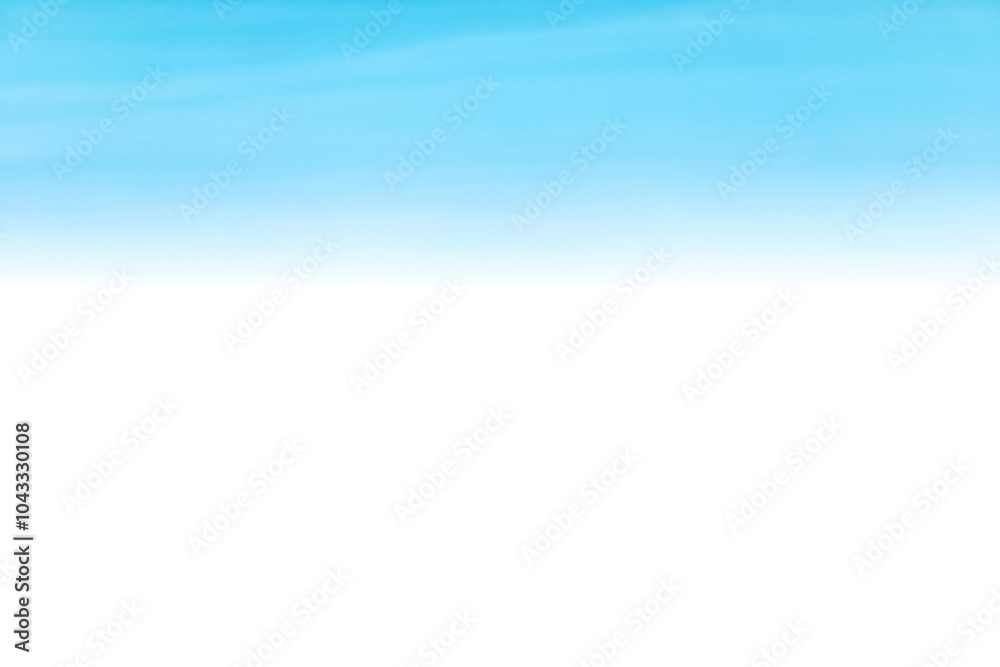 Blue clear sky and clouds background in PNG isolated on transparent background