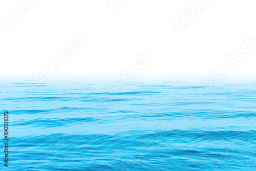 Obraz na płótnie Blue sea water with waves in PNG isolated on transparent background w salonie