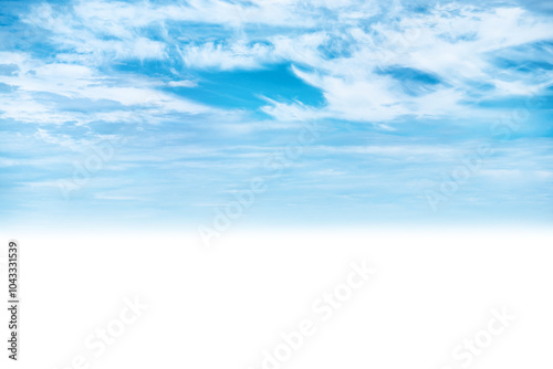 Obraz na płótnie Blue sky and clouds background in PNG isolated on transparent background w salonie