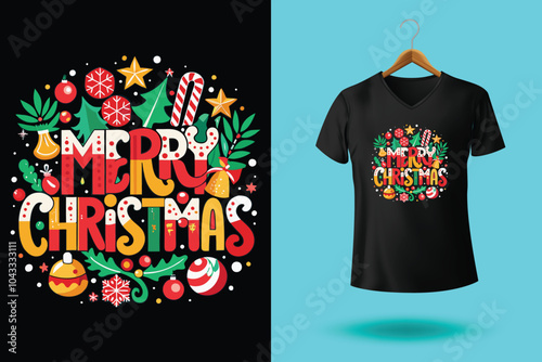 Christmas typography T shirt Design, Christmas is the most wonderful time.