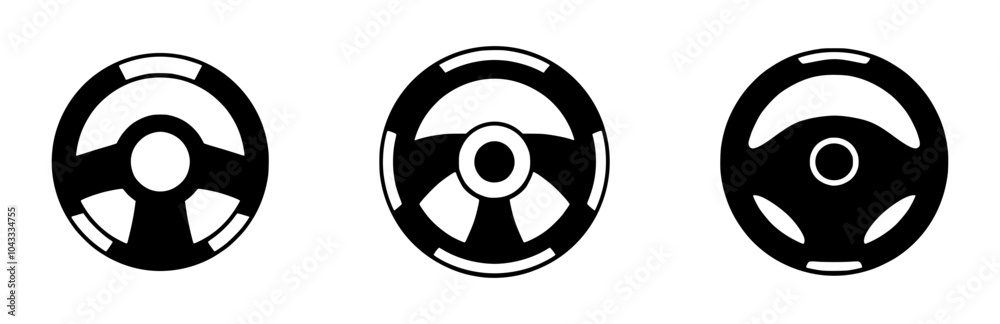 Naklejka premium Steering wheel doodle icon