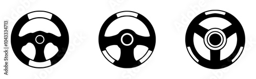 Steering wheel doodle icon