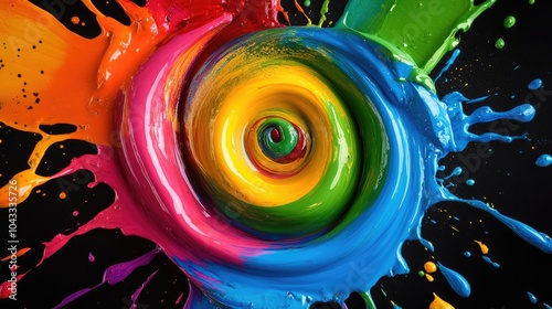 Fantastic spiral explosion colorful