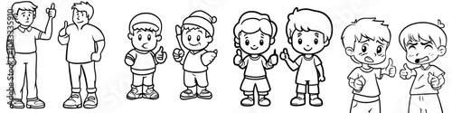 Modern bully persecution, harassment, and hate attack icon, with thin line symbol on white background - editable stroke illustration