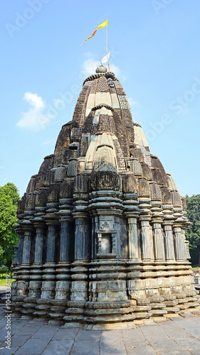 Backside view of the shikhara of Neelkanth Mahadev Temple, Arthuna Group of Temples, Banswara, Rajasthan, India. photo