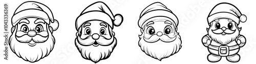 Modern Santa Clause icon illustration graphic design