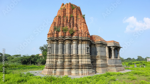 View of Mandaleshwar Mahadev Temple, a late 11th-century marvel built during the Paramara reign, Arthuna Group of Temples, Banswara, Rajasthan, India. photo